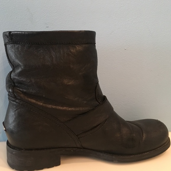 Jimmy Choo Leather Motorcycle Boots Size 10 - Picture 4 of 8